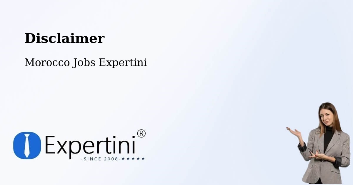Disclaimer – Reggada - Morocco Jobs Expertini